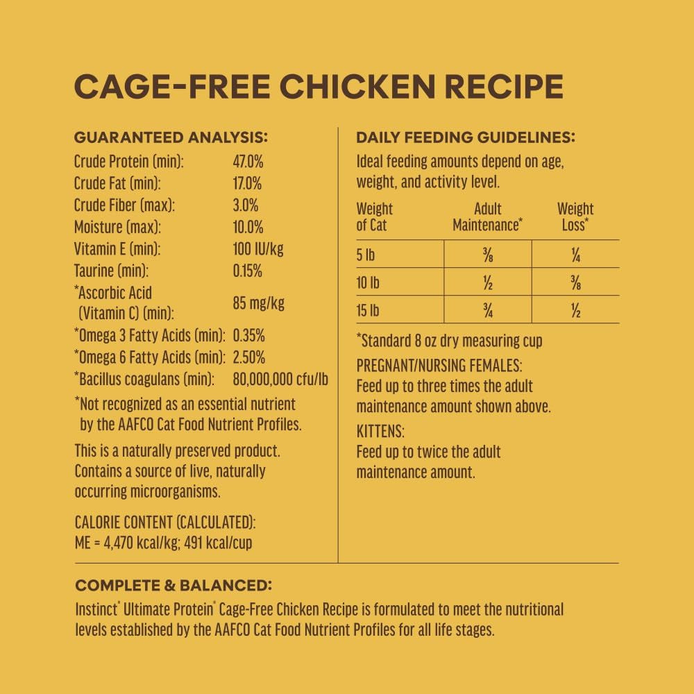 Premium Grain-Free Cage-Free Chicken Recipe Natural Dry Cat Food, 10 lb Bag