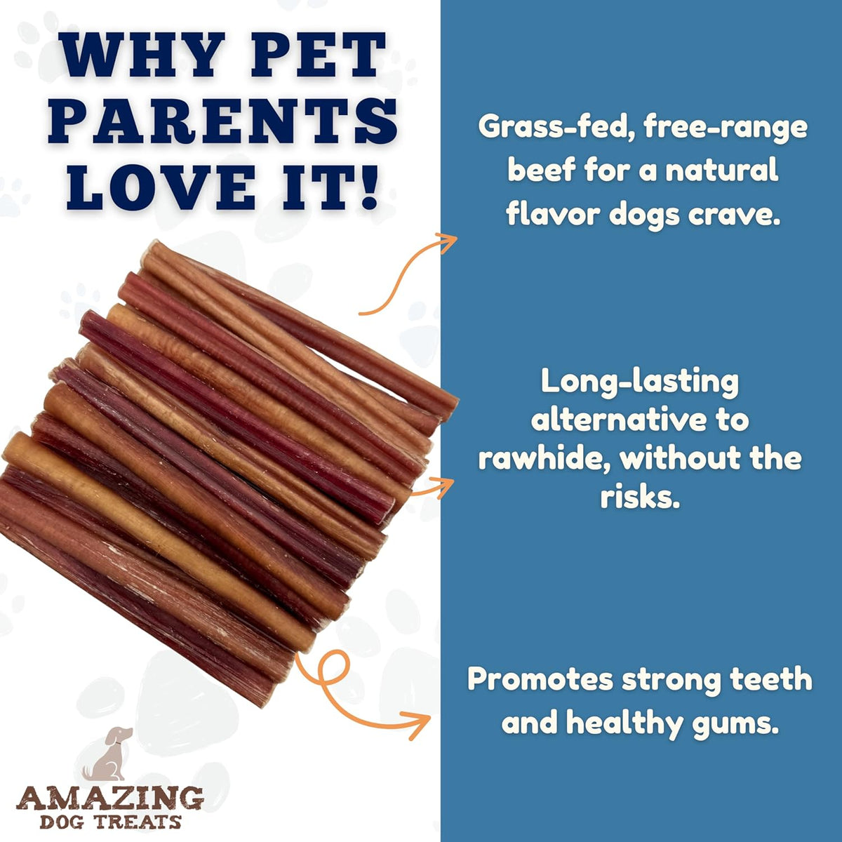 6-Inch Medium Bully Sticks (25 Count) - Bulk Dog Treats - No-Hide Bully Stick Chews