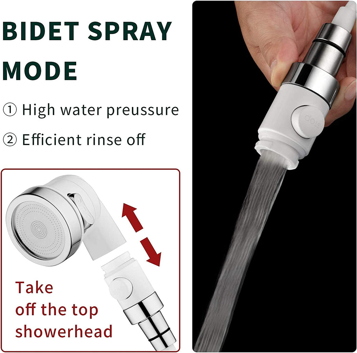 Sink Faucet Sprayer Attachment for Tub Faucet, Versatile Shower Head Set for Dog Bathing and Household Use in Laundry, Bathroom, and Kitchen