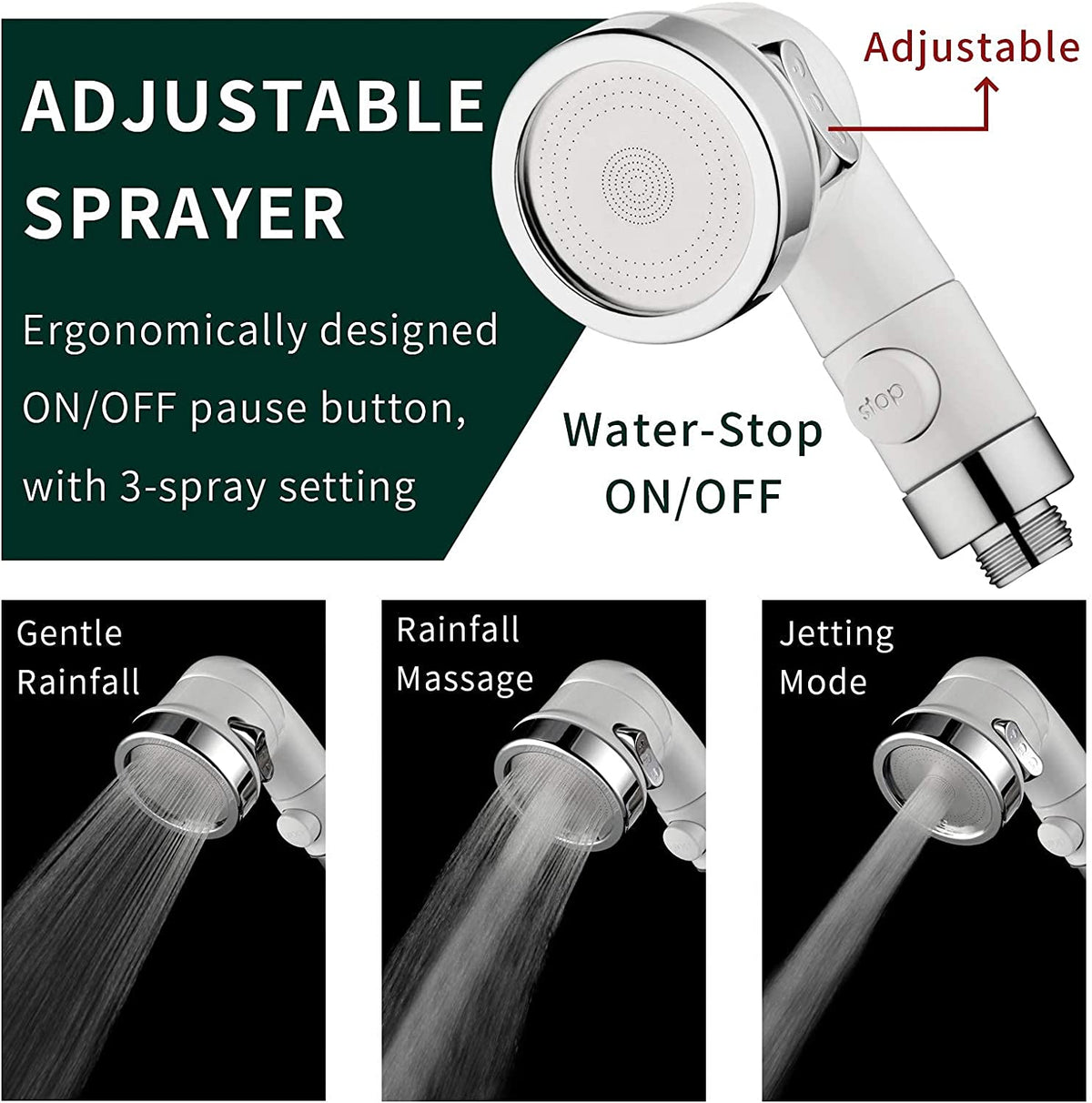 Sink Faucet Sprayer Attachment for Tub Faucet, Versatile Shower Head Set for Dog Bathing and Household Use in Laundry, Bathroom, and Kitchen
